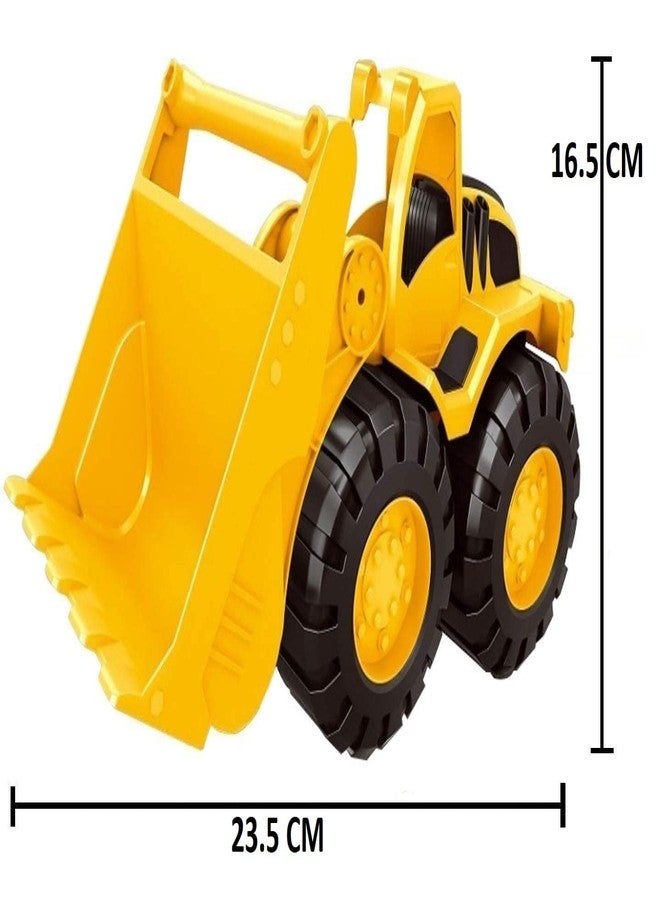 Globular Bulldozer Vehicle Construction Engineering Truck Toy for Kids, Unbreakable Push and Go Truck for Kids Pull Back (23 x 16 CM) Pack of 1 - Image 2